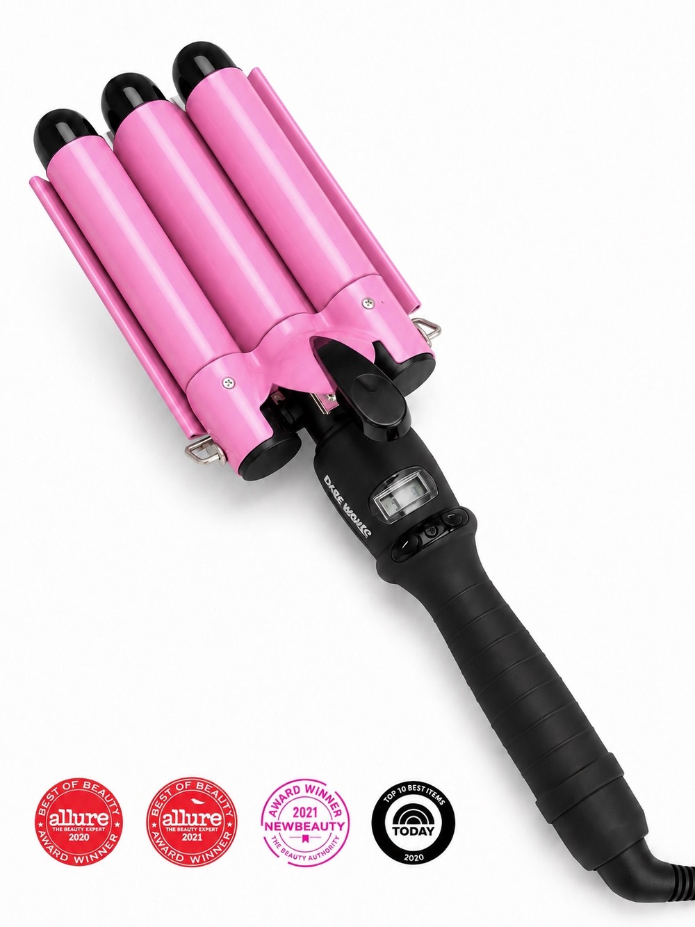 Trademark Beauty Babe Waves Original 1” Hair Waver Pink Triple Barrel EUC